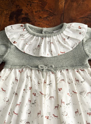 Knitted dress for baby girl