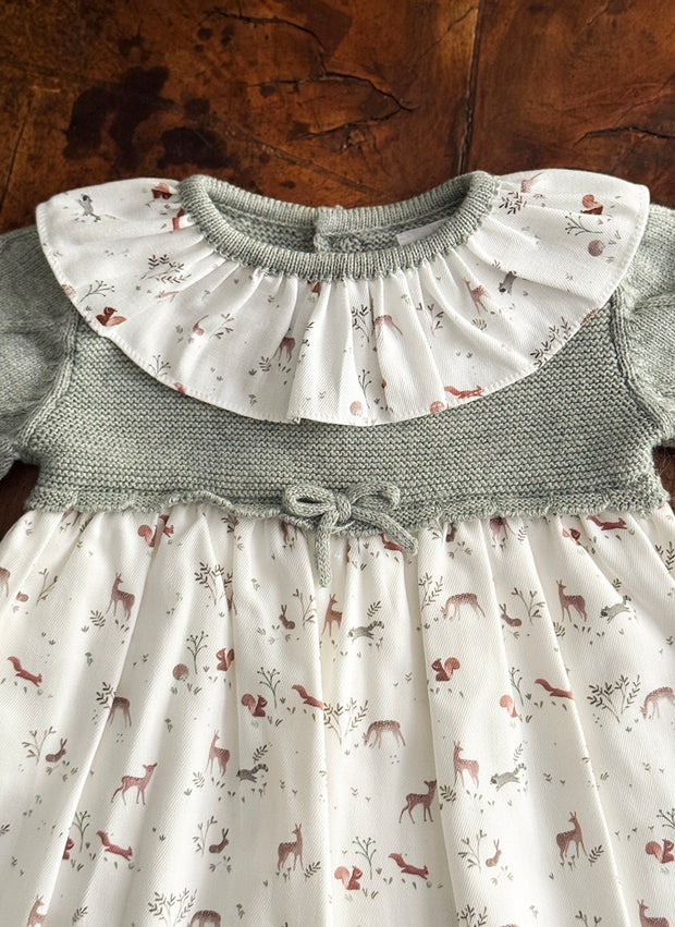 Knitted dress for baby girl