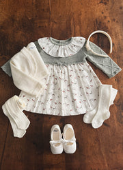 Knitted dress in cotton for baby girl