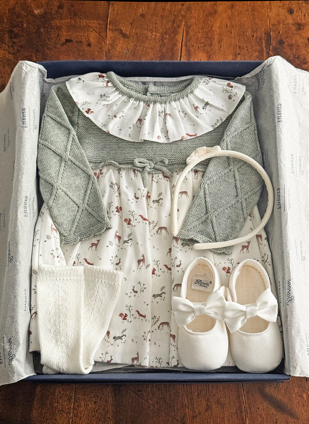 Knitted dress for baby girl