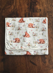 Travel changing mat with teddy bears