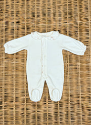Chenille Sleepsuit With Flower Collar