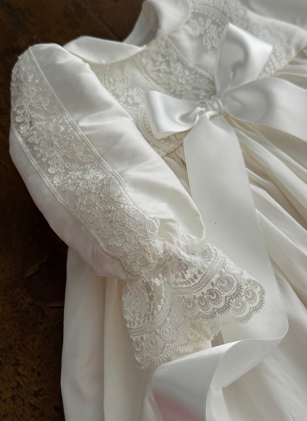 navy blue dress for baby girl GIrls Cotton Baptism Gown main image 1
