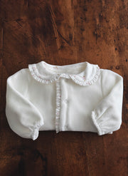Chenille Sleepsuit With Flower Collar