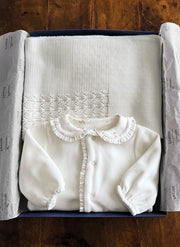 Chenille Sleepsuit With Flower Collar