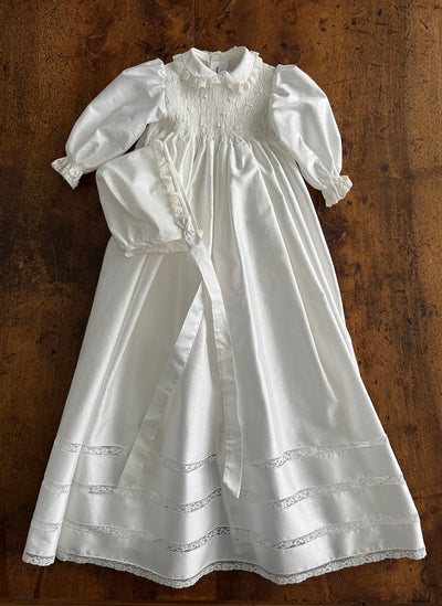 Lace and Smock Christening/Presentation Dress