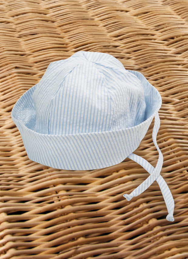 light blue stripes fisherman hat for sun - baroni firenze