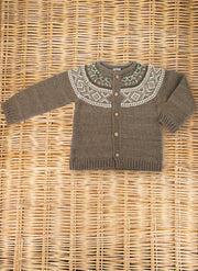 Vintage Jacquard Wool Cardigan