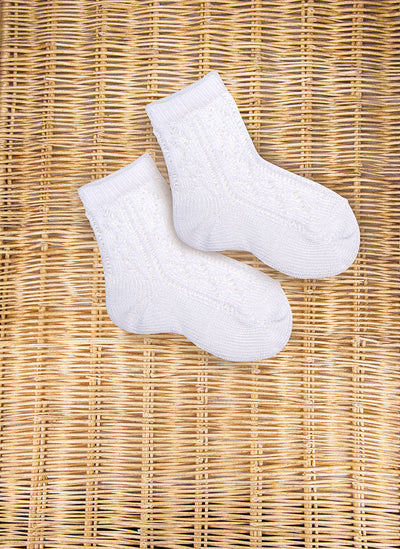 Short Socks Crochet white baroni firenze