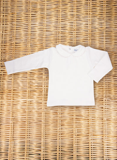 Long Sleeve Polo Shirt - Cream