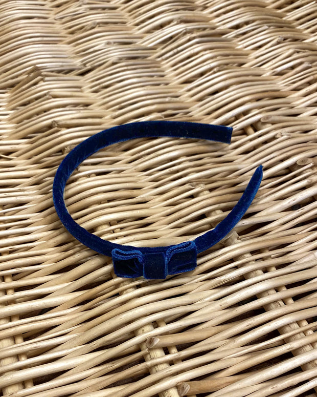 Velvet Hairband - Blue