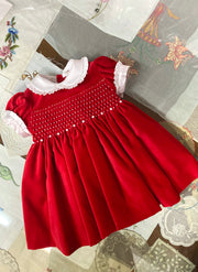 Handmade Smock Velvet Dress