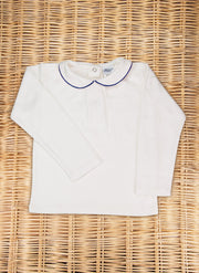 Long Sleeve Polo Shirt - Blue